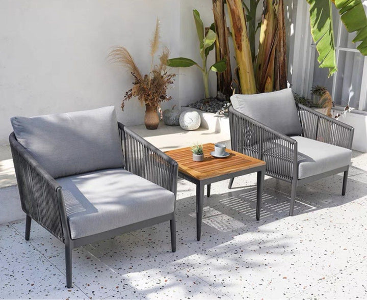 AERYN Modern Outdoor Sofa and Coffee Table Set