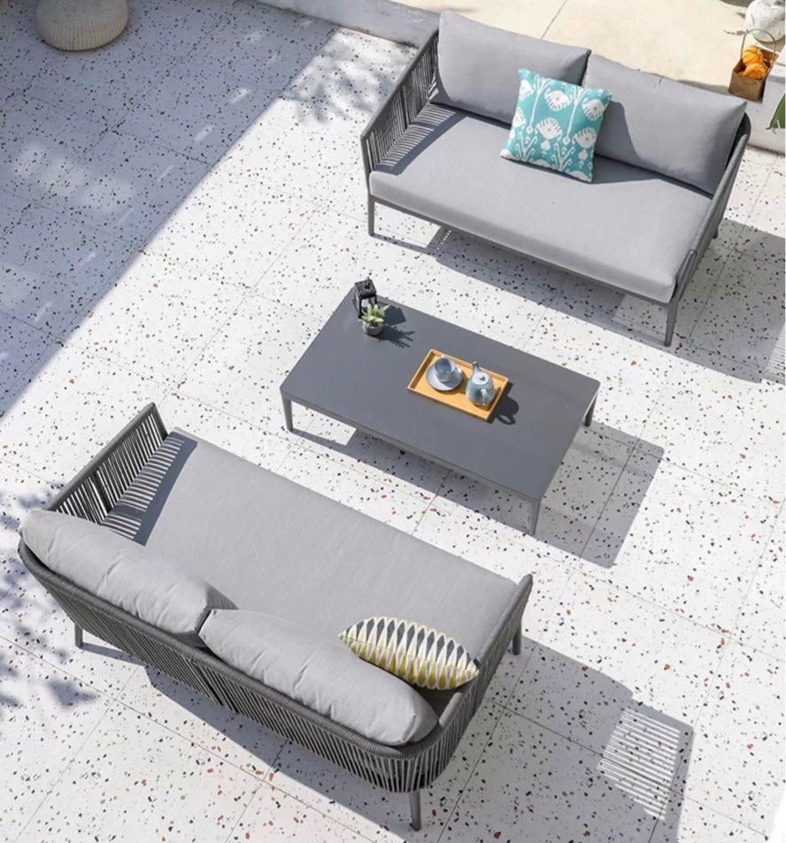 AERYN Modern Outdoor Sofa and Coffee Table Set