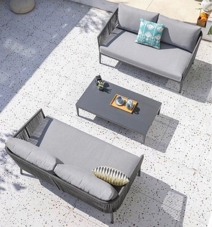 AERYN Modern Outdoor Sofa and Coffee Table Set