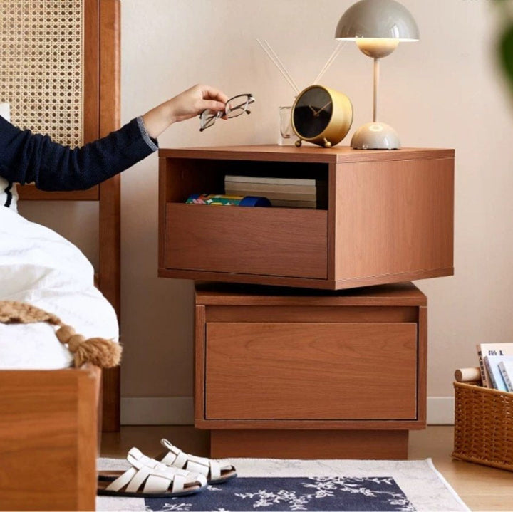 GALE Japandi Rotatable Bedside Table
