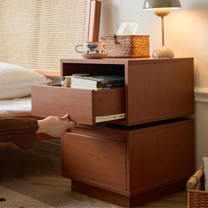 GALE Japandi Rotatable Bedside Table