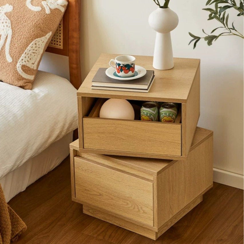 GALE Japandi Rotatable Bedside Table