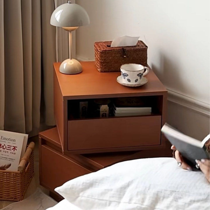 GALE Japandi Rotatable Bedside Table