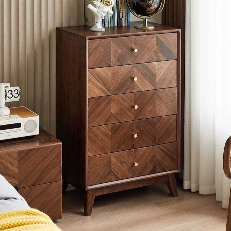 FELIXINA Walnut Wood Chest Of Drawers