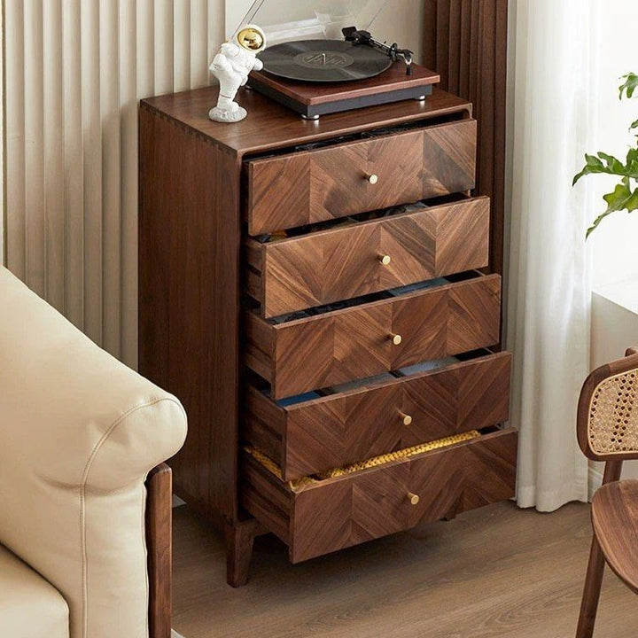 FELIXINA Walnut Wood Chest Of Drawers