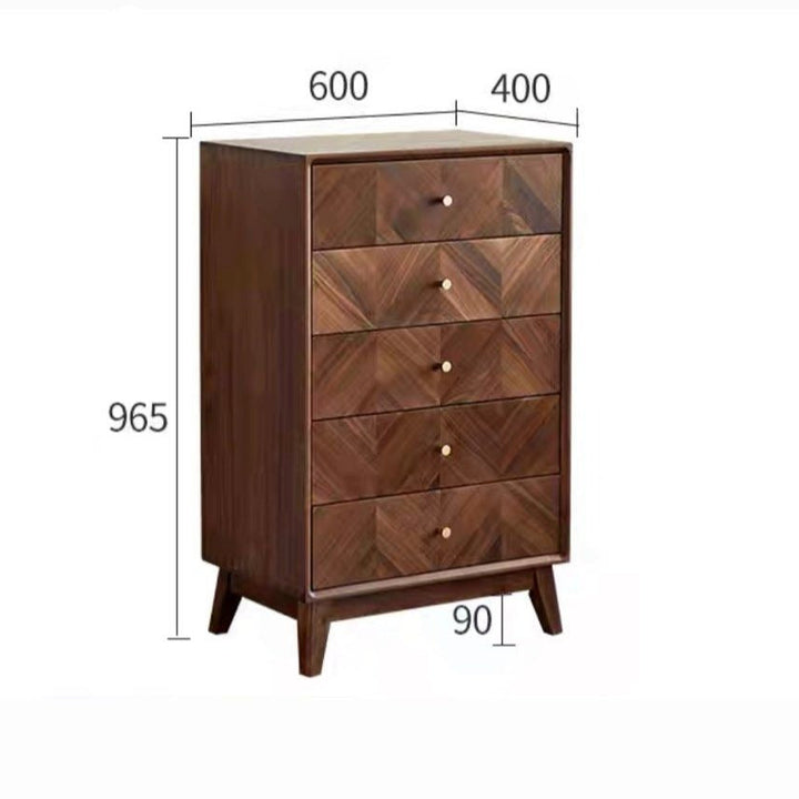 FELIXINA Walnut Wood Chest Of Drawers