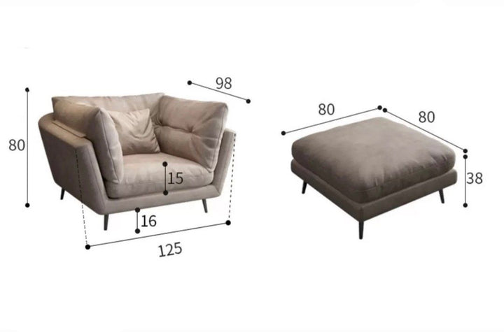 ROVELA Modern Leathaire Sofa