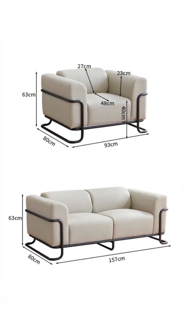 LENOVIA Modern Leather Sofa