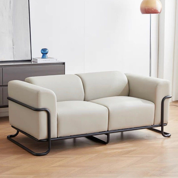 LENOVIA Modern Leather Sofa