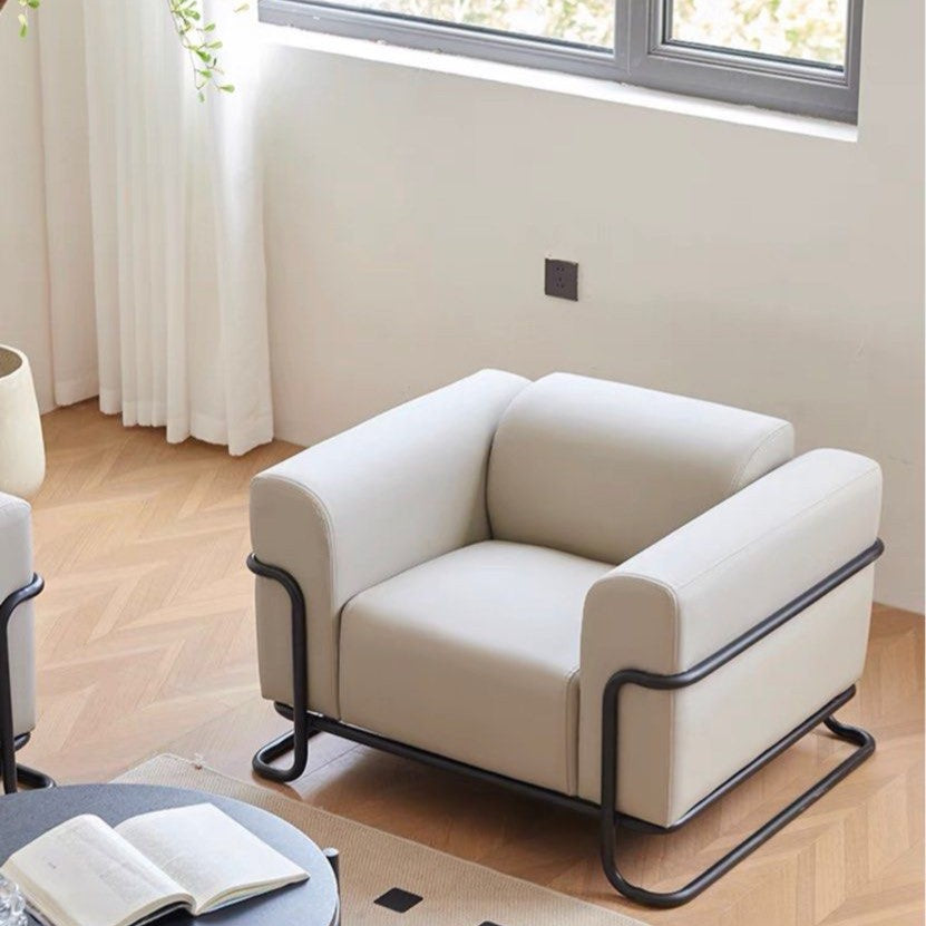 LENOVIA Modern Leather Sofa