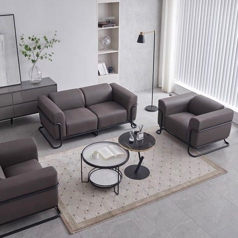 LENOVIA Modern Leather Sofa