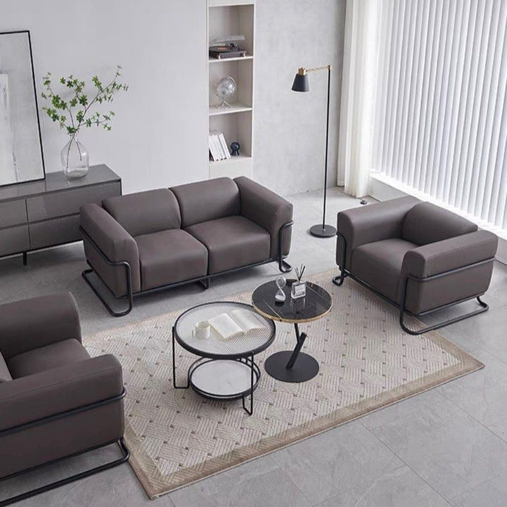 LENOVIA Modern Leather Sofa