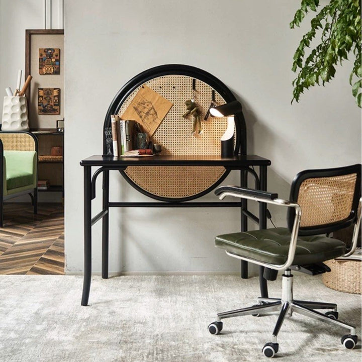 WALTON Japandi Rattan Study Desk