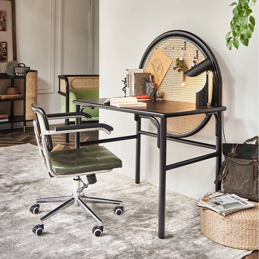 WALTON Japandi Rattan Study Desk