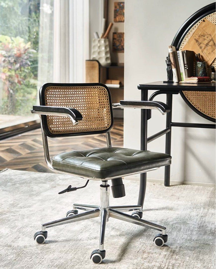WALTON Japandi Rattan Study Desk