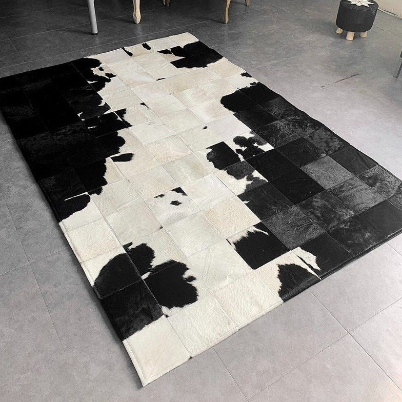 HEMNES Modern Cowhide Leather Rug