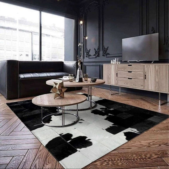 HEMNES Modern Cowhide Leather Rug