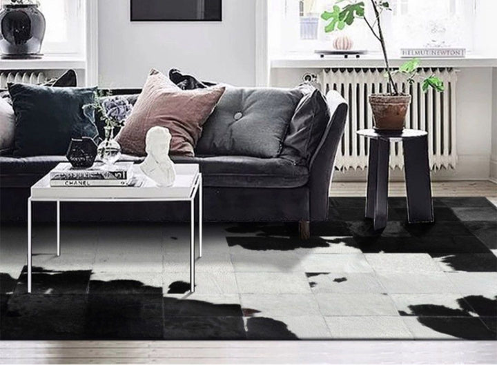 HEMNES Modern Cowhide Leather Rug
