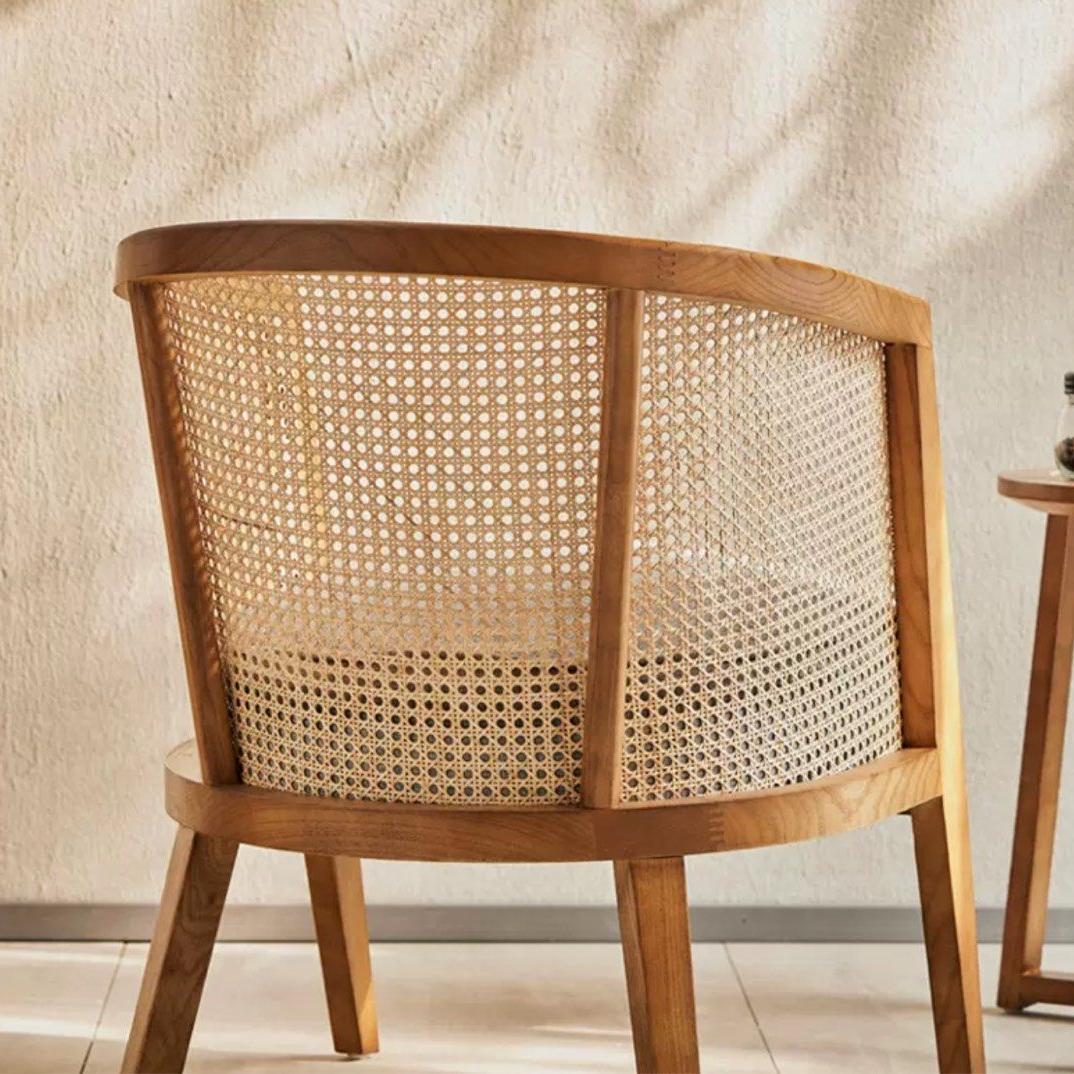 GALLIO Rustic Rattan Dining Chair