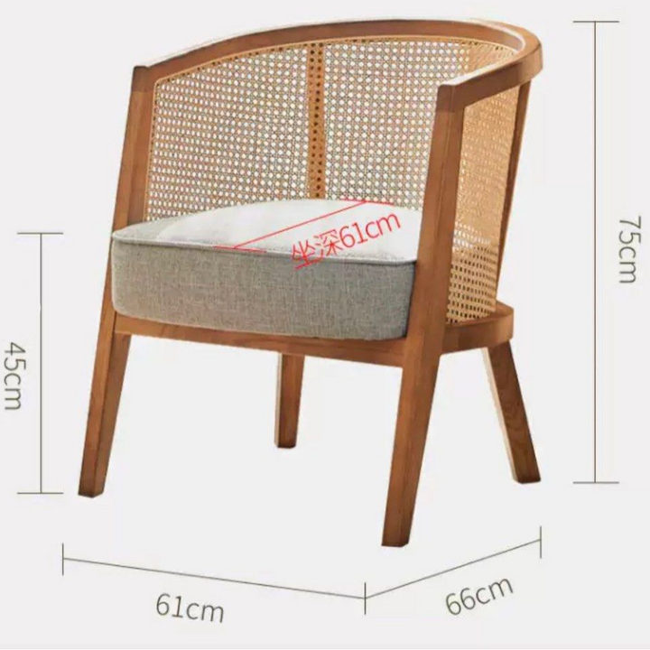 GALLIO Rustic Rattan Dining Chair