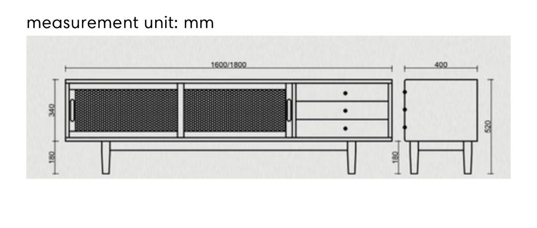 FAELAN Rattan TV Stand