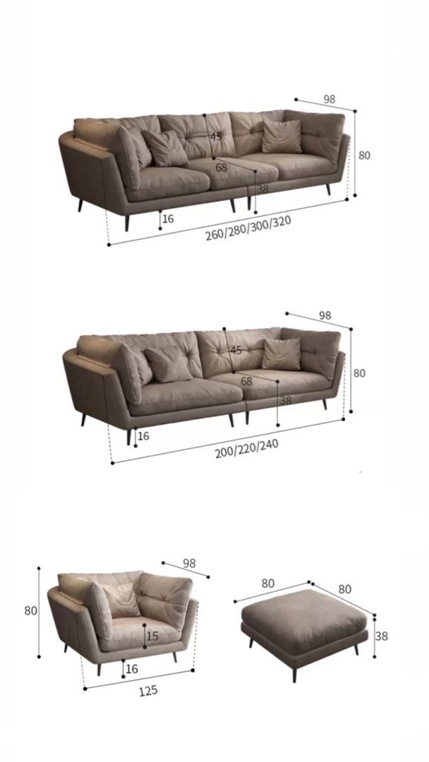 MARVERO Modern Fabric Sofa