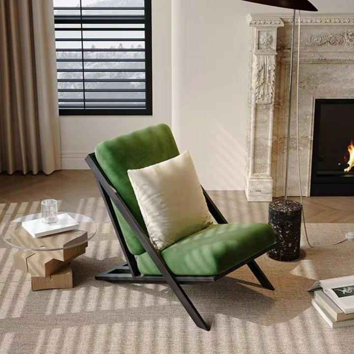 JESSE Scandinavian Velvet Lounge Chair