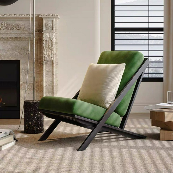 JESSE Scandinavian Velvet Lounge Chair