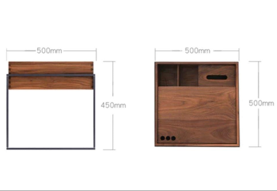 KUBIK Solid Wood End Table