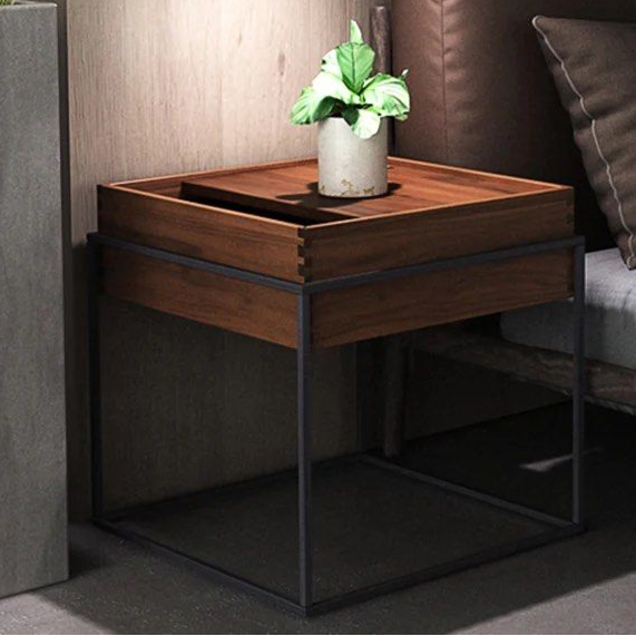 KUBIK Solid Wood End Table