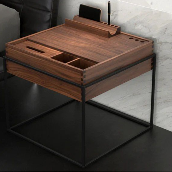 KUBIK Solid Wood End Table