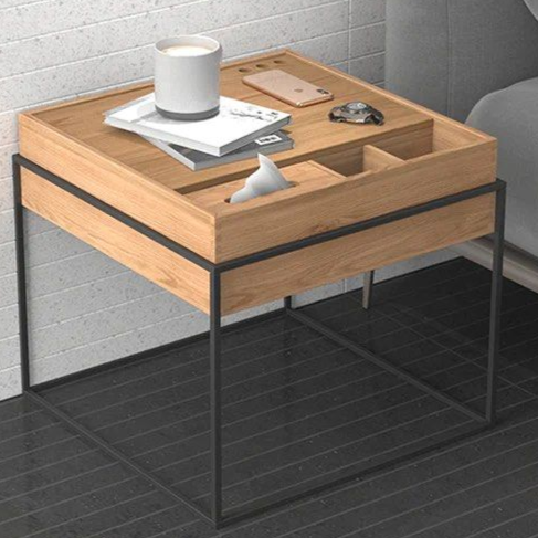 KUBIK Solid Wood End Table