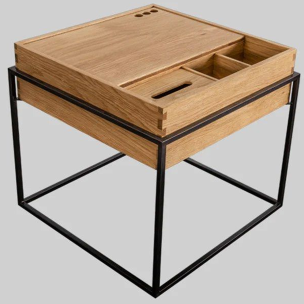 KUBIK Solid Wood End Table