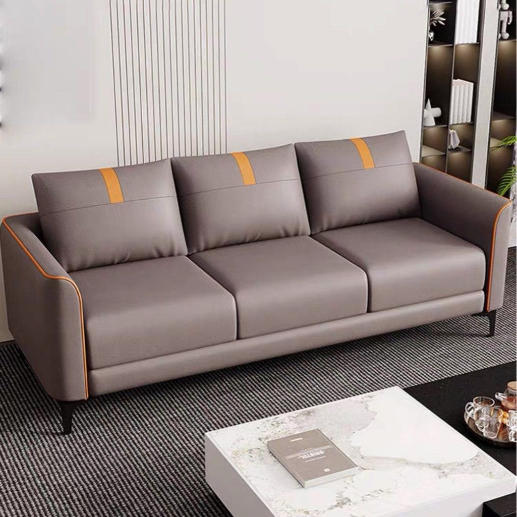 HALSOR Modern Scratch-Proof Leather Sofa