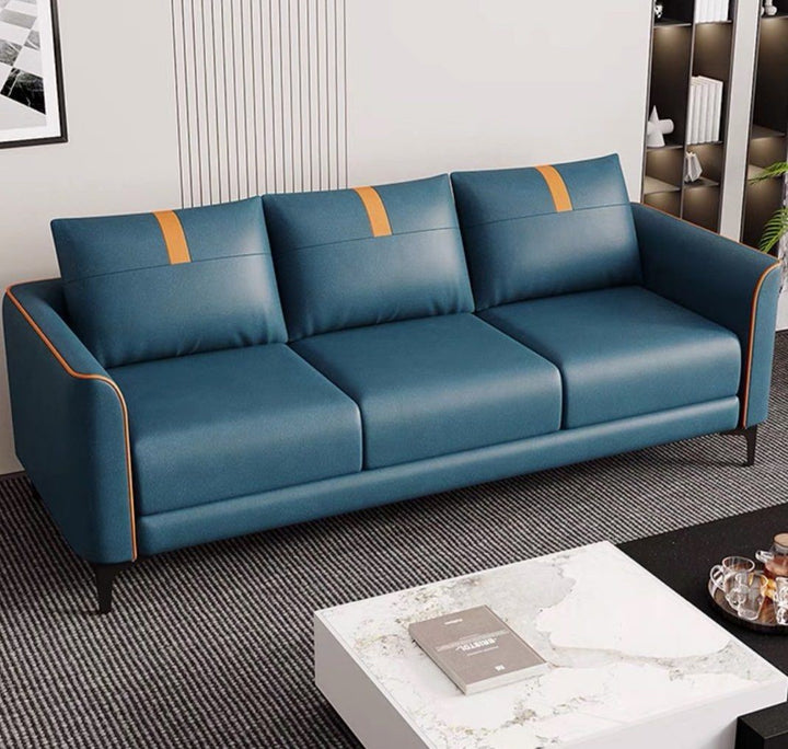 HALSOR Modern Scratch-Proof Leather Sofa