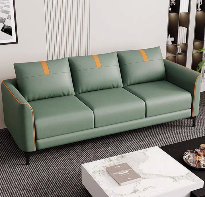 HALSOR Modern Scratch-Proof Leather Sofa