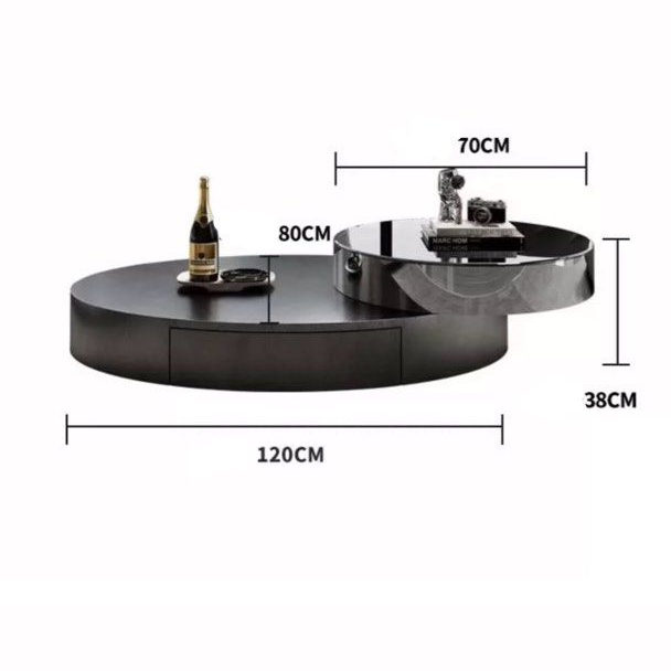 DUKE Modern Oval Rotatable Coffee Table