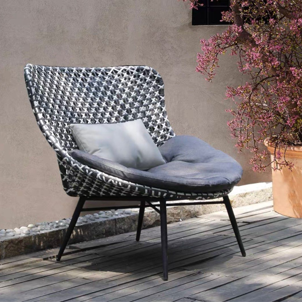KENDA Modern Outdoor Chair With Footrest