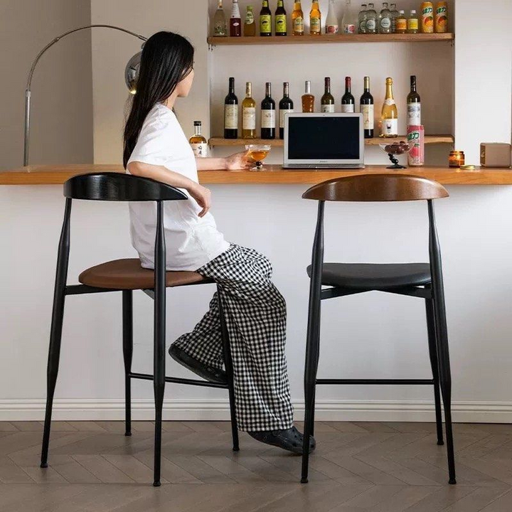 KAYEN Modern Leather Bar Stool