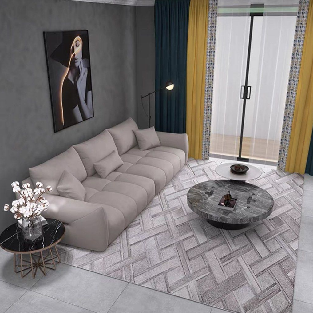 GALLY Modern Cowhide Leather Rug