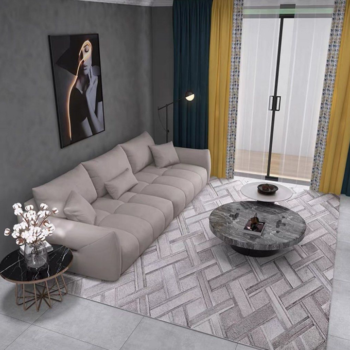 GALLY Modern Cowhide Leather Rug
