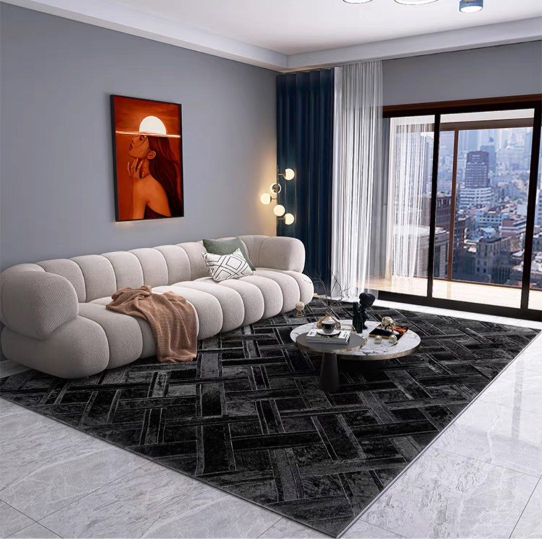 GALLY Modern Cowhide Leather Rug