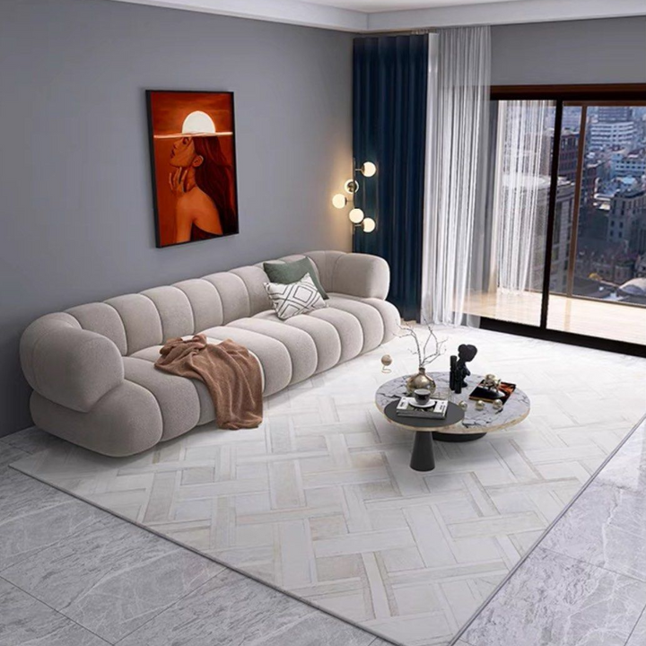 GALLY Modern Cowhide Leather Rug