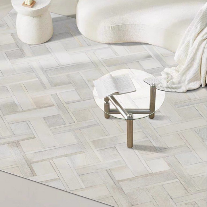 GALLY Modern Cowhide Leather Rug