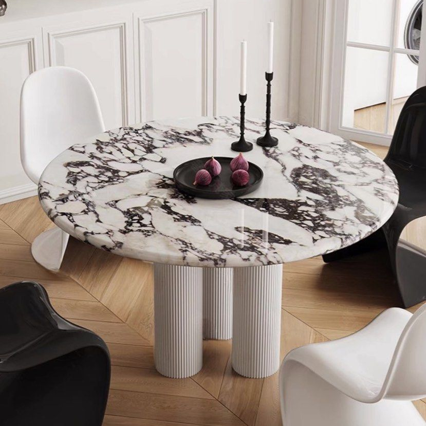 XAVERA Modern Marble Round Dining Table