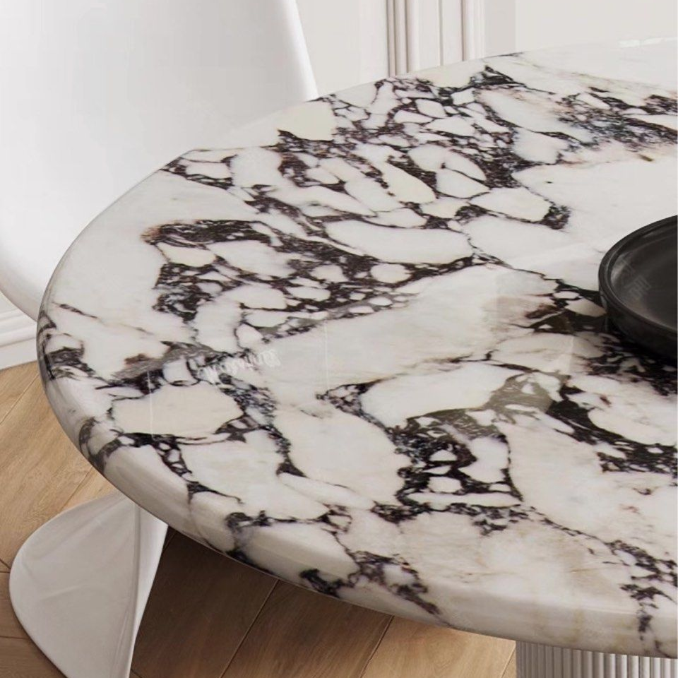 XAVERA Modern Marble Round Dining Table