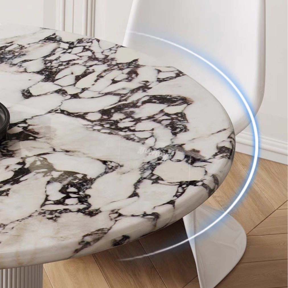 XAVERA Modern Marble Round Dining Table