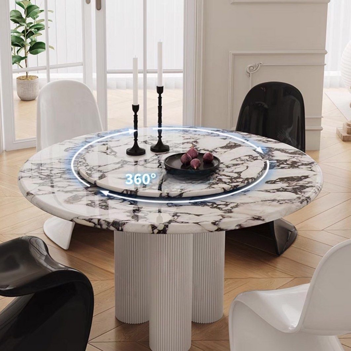 XAVERA Modern Marble Round Dining Table