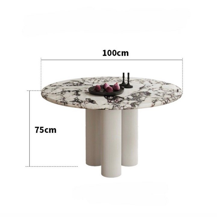 XAVERA Modern Marble Round Dining Table