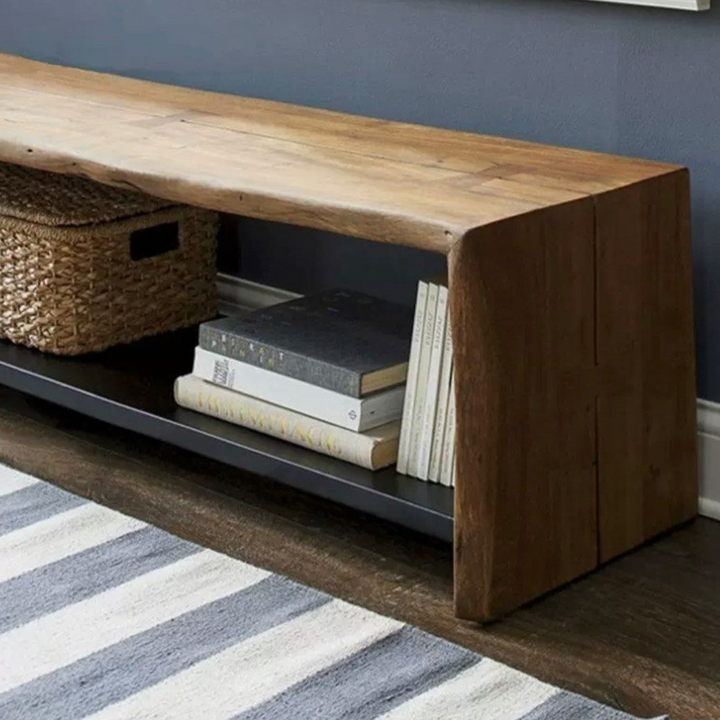 TRAVEN Rustic Solid Wood Bench
